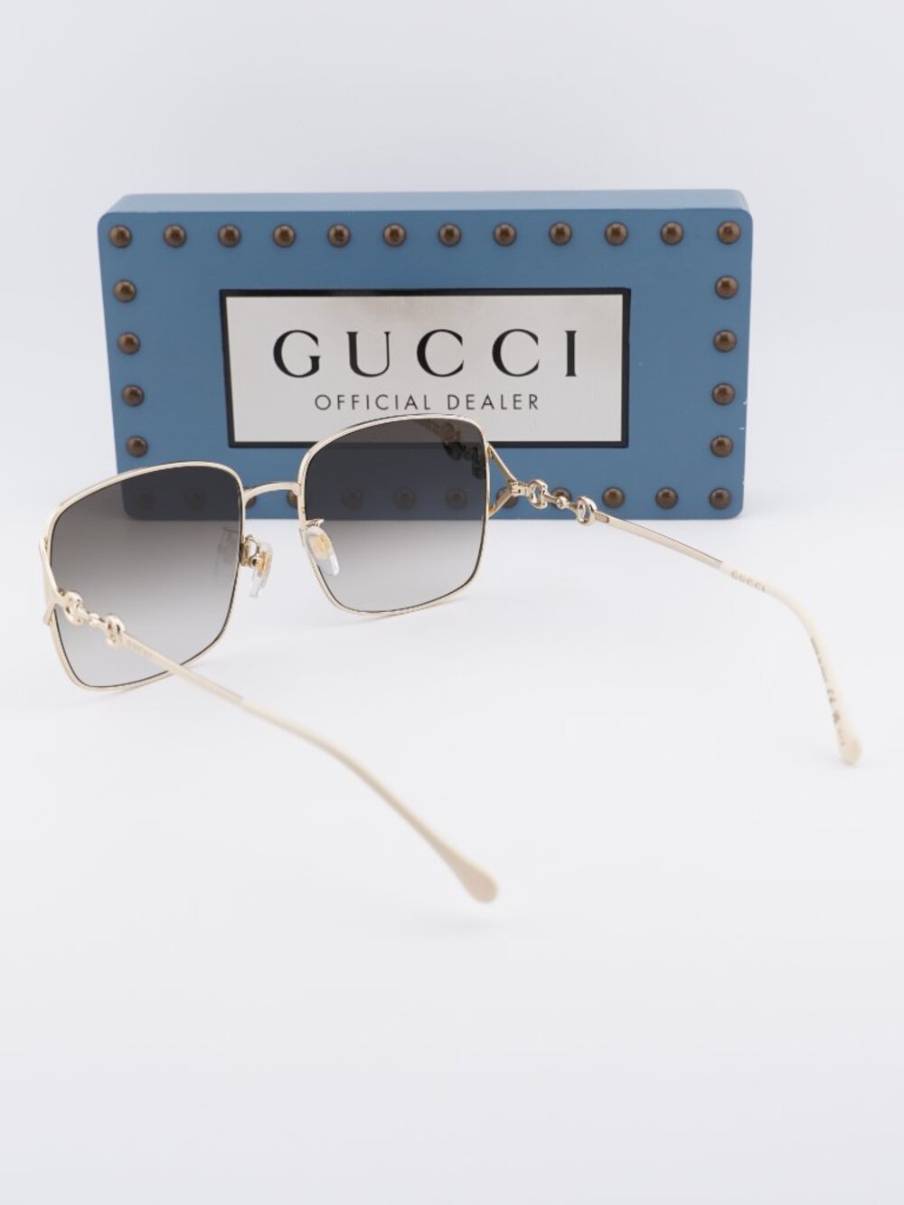 Gucci GG1018SK 003 Square Sunglasses - Gold / Brown - Picture 5 of 12